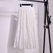 Белая хлопковая юбка-миди