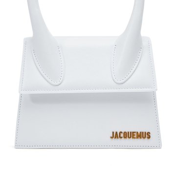 Белая кожаная сумка Jacquemus Le Chiquito moyen