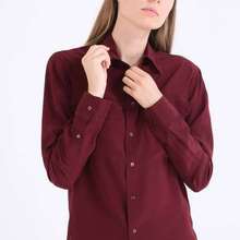 Бордовая шелковая рубашка Ralph Lauren