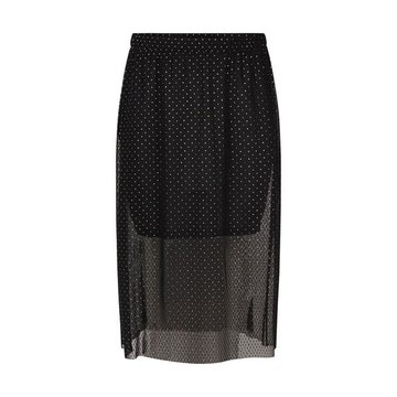 Черная длинная юбка с прозрачной сеткой