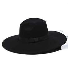 Черная шляпа-федора с широкими полями