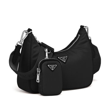 Черная сумка со съемным футляром Prada Re-Edition 2005