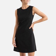 Черное мини-платье без рукавов