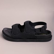 Черные стеганые сандалии