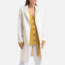 Легкое белое пальто-пиджак