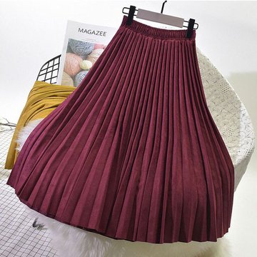Плиссированная юбка с эластичной резинкой 