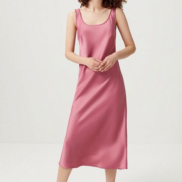 Розовое платье-комбинация Sela