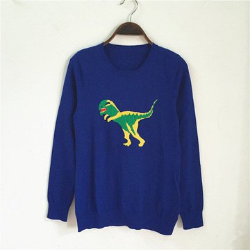 Шерстяной свитер с принтом динозавра 