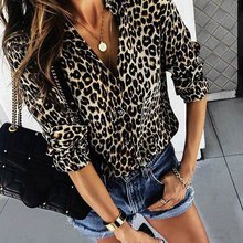 Женская леопардовая блузка 