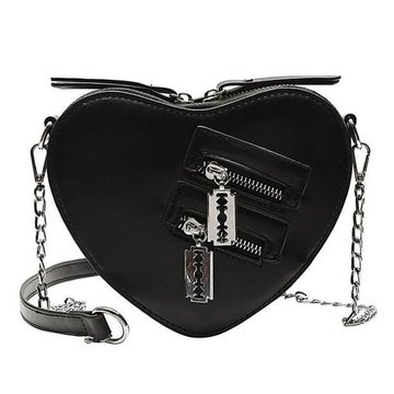 Женская сумка в форме черного сердца