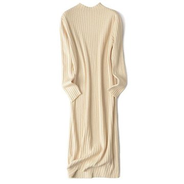 Женское плотное вязаное платье-свитер