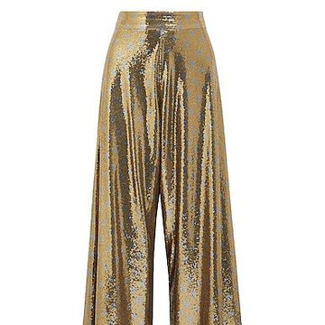 Золотистые широкие брюки JOHANNA ORTIZ 