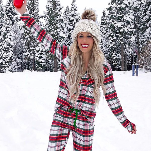 Клетчатый пижамный комплект 