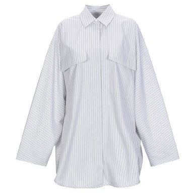 Оверсайз рубашка мужского кроя в полоску MAISON MARGIELA