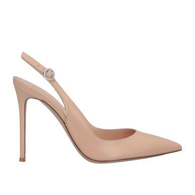 Туфли песочного цвета с открытой пяткой GIANVITO ROSSI